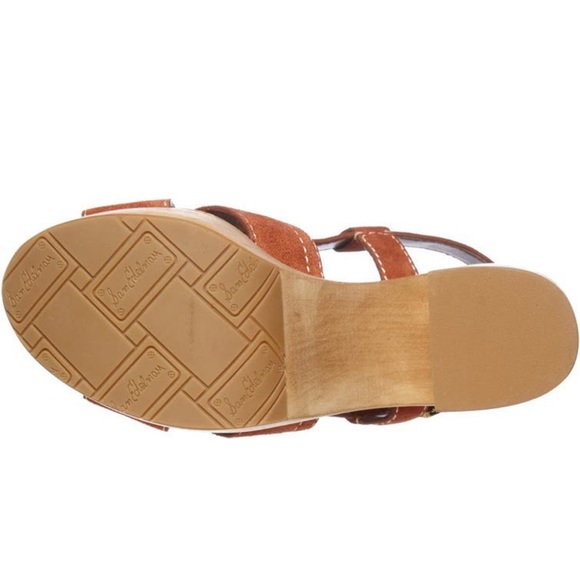 Sam Edelman | Mae | Suede Ginger spice Platform Heels |  Retro Chunky Heel | 7.5 - Picture 9 of 12